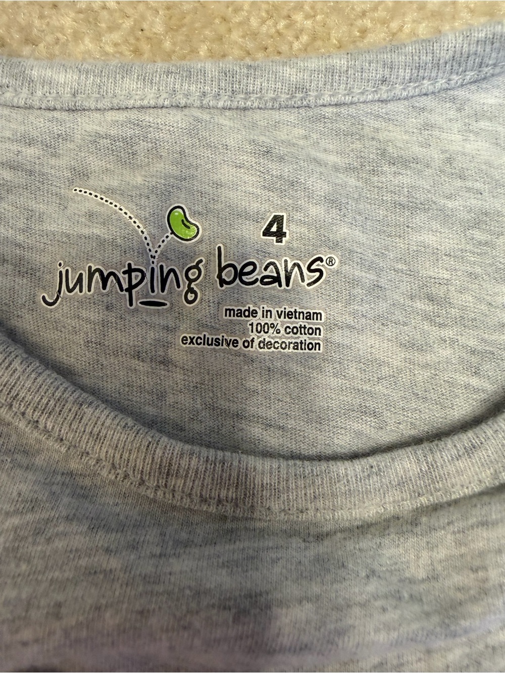 jumping beans Light Gray Tee with Pink Flip Flop Patches - Picture 3 of 6